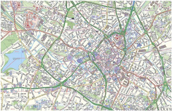 Large map of Birmingham 1
