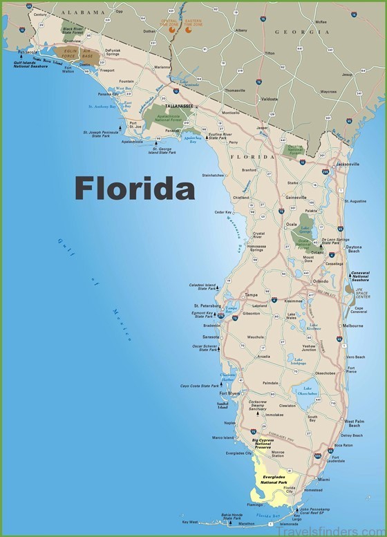 Large map of Florida 3