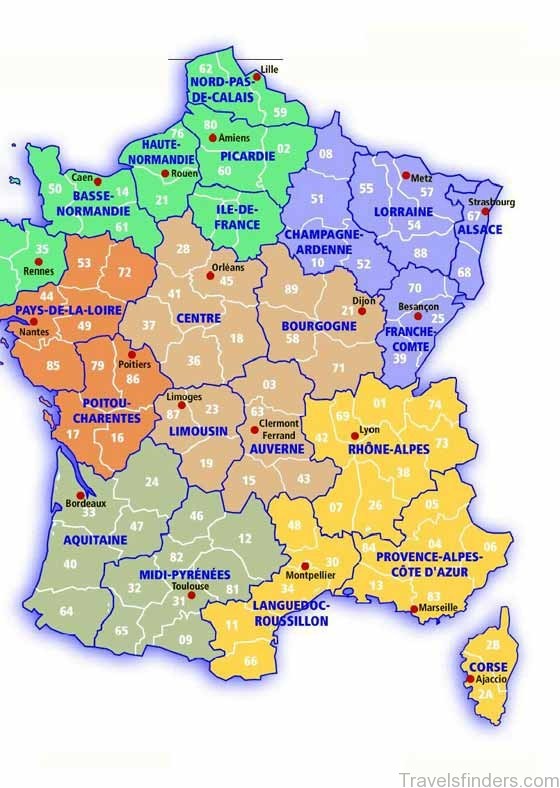 Large map of France