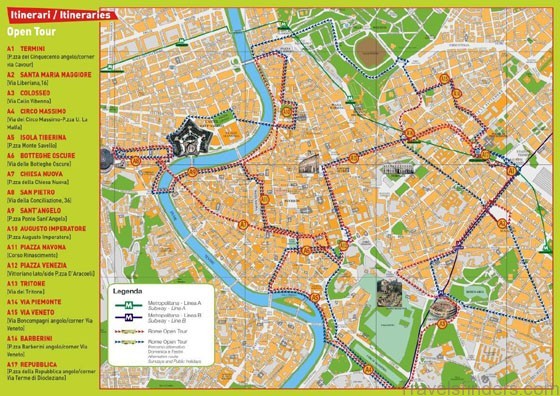 Large map of Rome 7