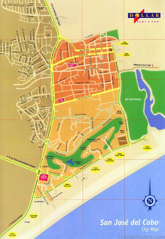 Large map of San Jose del Cabo 1
