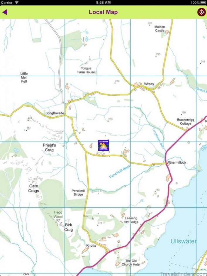 map of ullswater camping in ullswater3