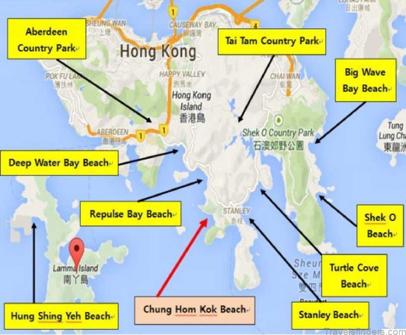chung hom kok beach map the best beach in hong kong china 1