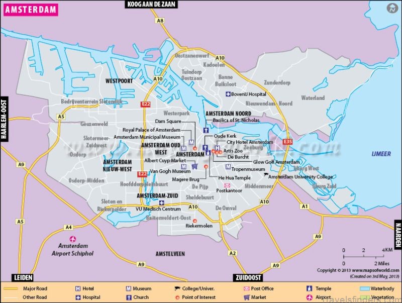 Amsterdam Map | Amsterdam map, Amsterdam city map, Amsterdam city