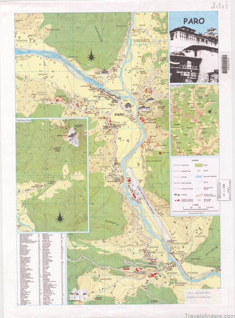 map of paro rinpung dzong paro 2