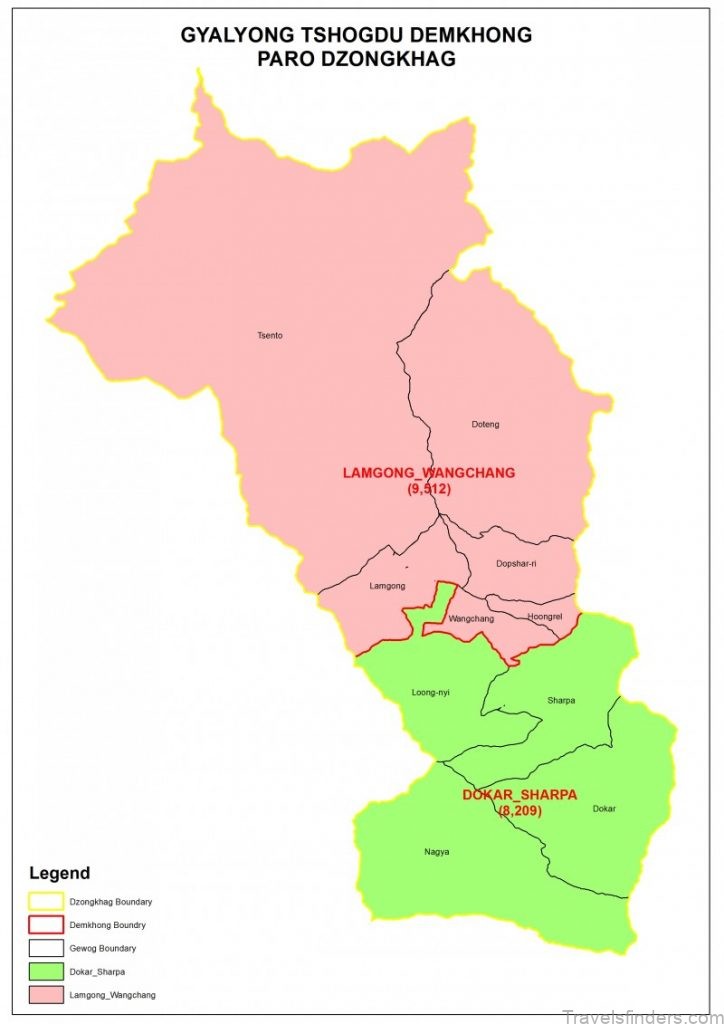 map of paro rinpung dzong paro 3
