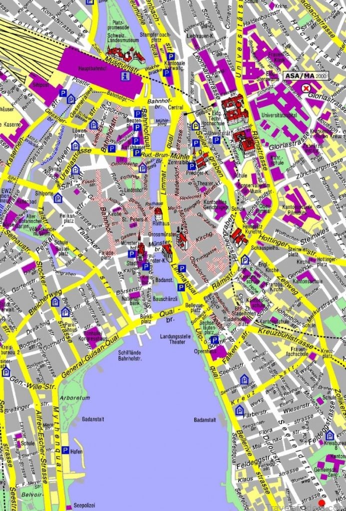 map of zurich where to stay in zurich