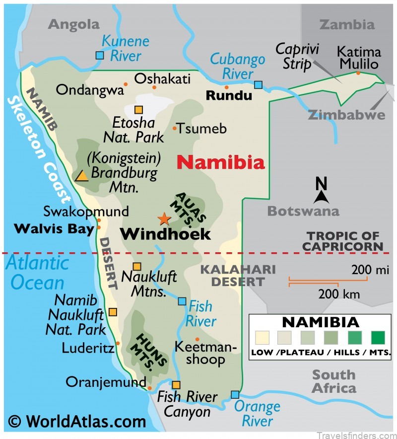 omaanda namibia map of namibia 1