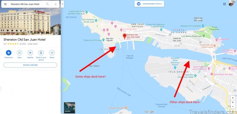 1 google map of the sherraton old san juan