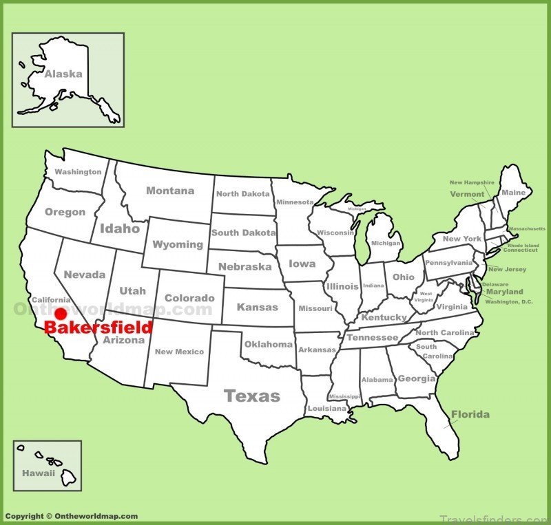 bakersfield location on the us map