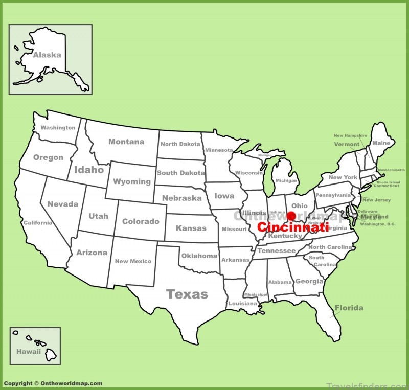 cincinnati location on the us map