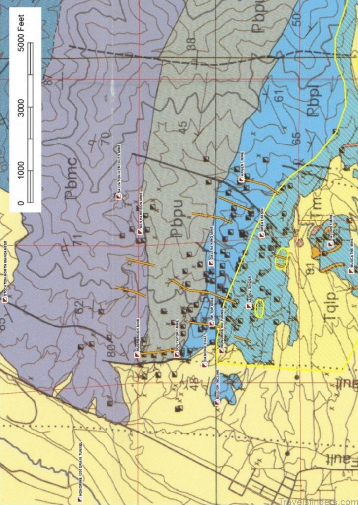generalized geological map of the stockton district same window as previous figure with