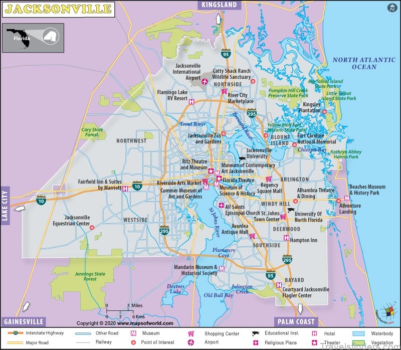 map of jacksonville jacksonville metro area population 5