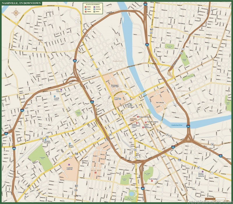 nashville downtown map1