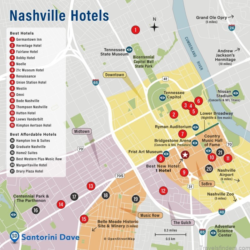 nashville hotels map 1