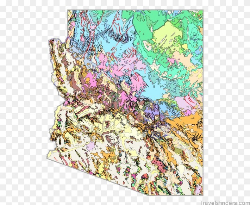on these maps each color represents a different type tucson arizona map geological 1159218