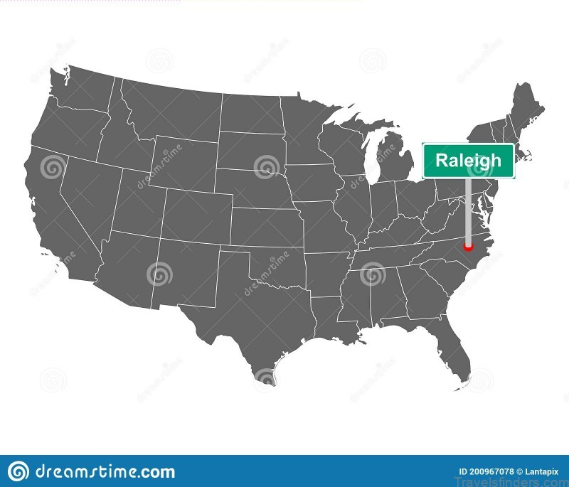raleigh city limit sign map usa as vector illustration 200967078