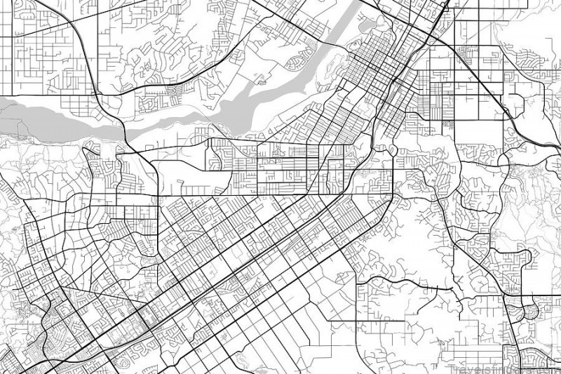 riverside california usa light map jurq studio
