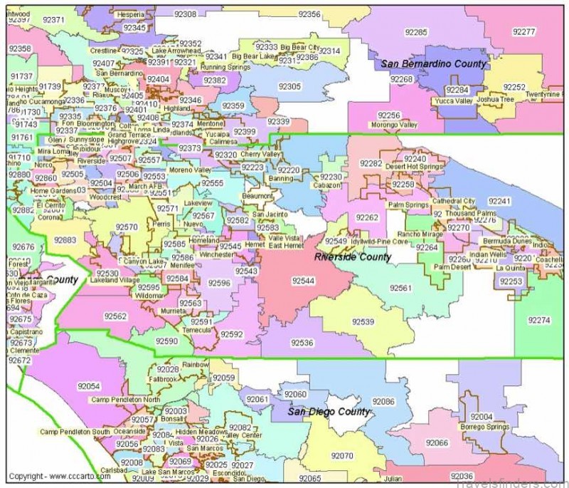 riverside county zip code map