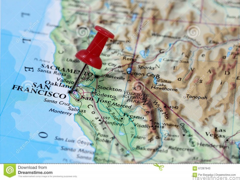 san francisco california usa map pin point 67287943
