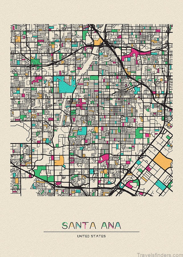 santa ana california city map inspirowl design