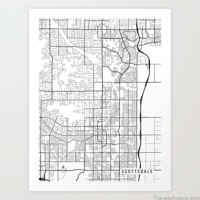 scottsdale map arizona usa black white portrait prints