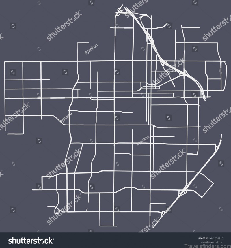 stock vector road map of santa ana california usa 1642078216
