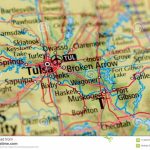 tulsa oklahoma map close up shot 114073764