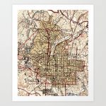 vintage map of raleigh north carolina 1940 prints
