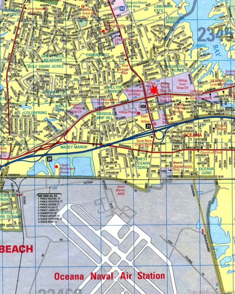virginia beach virginia city map