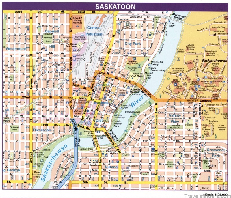 saskatoon map of saskatoon 1