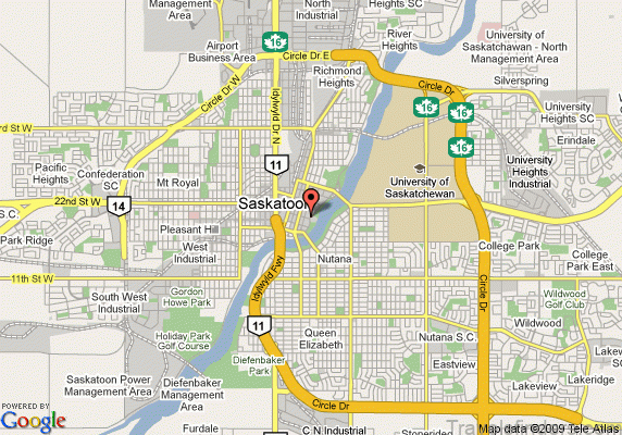 saskatoon map of saskatoon