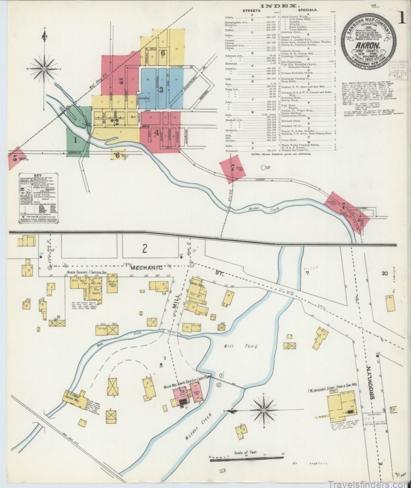 akron travel guide for tourist map of akron 1