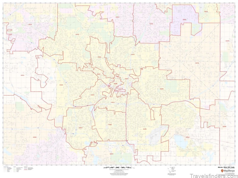 akron travel guide for tourist map of akron