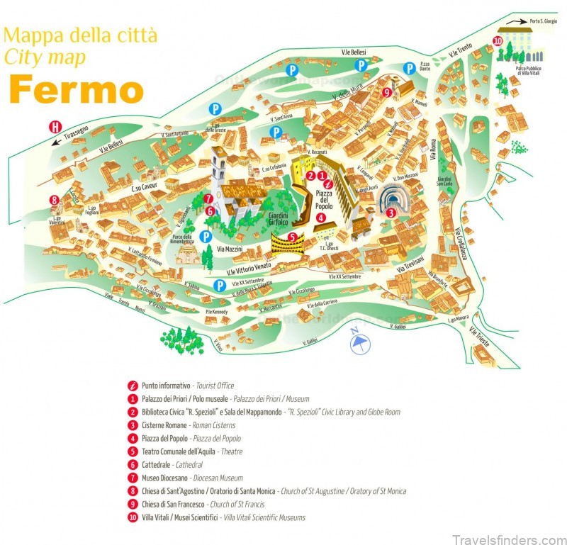 fermo travel guide for tourist map of fermo 1