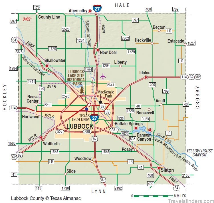 lubbock travel guide for tourist map of lubbock