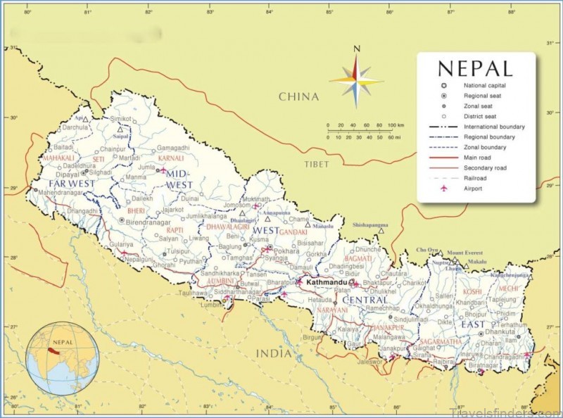 map of nepal nepal travel guide for tourist current transportation prices and trip duration 2