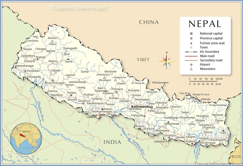 map of nepal nepal travel guide for tourist current transportation prices and trip duration 3