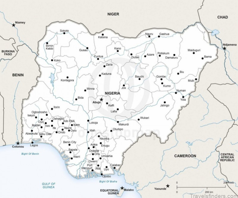map of nigeria the most fascinating destinations to visit in nigeria