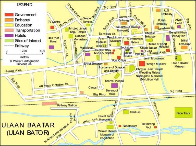 Map of Ulaanbaatar - What To Do In Ulaanbaatar: A Complete Guide 