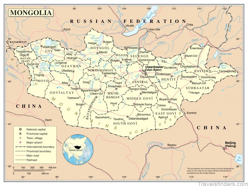 mongolia travel guide map for international tourists 2