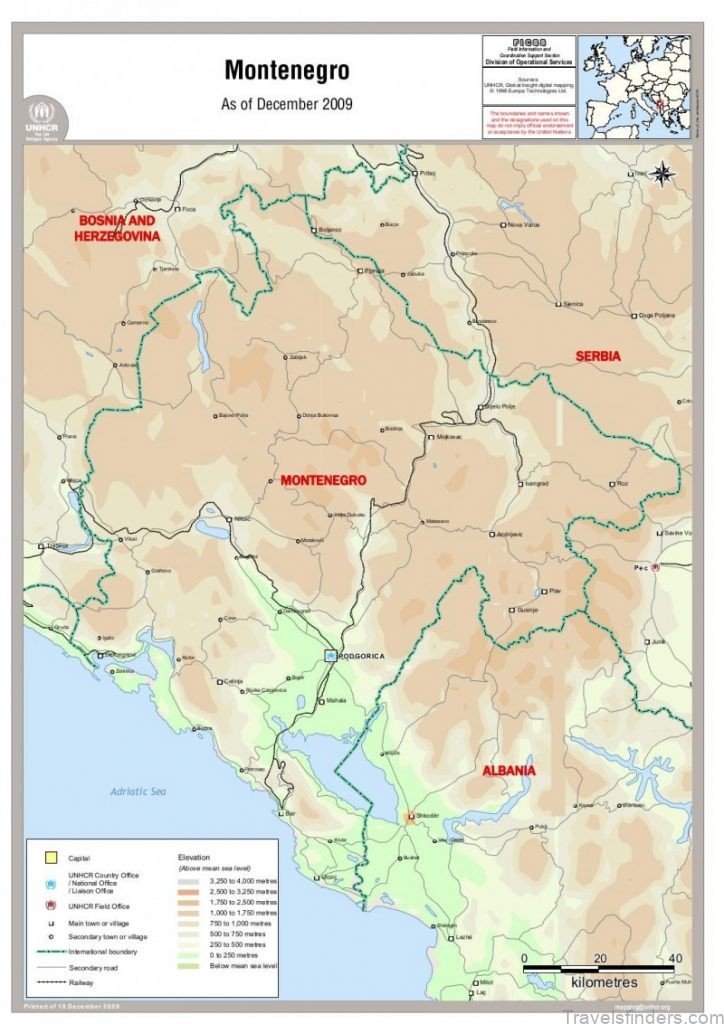 montenegro travel guide for tourist map of montenegro 1