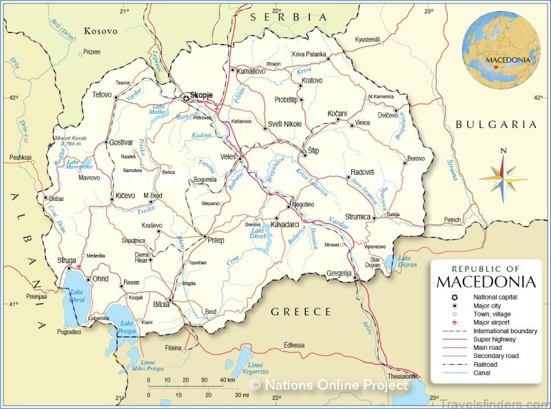 the best travel guide for north macedonia tourist map 1