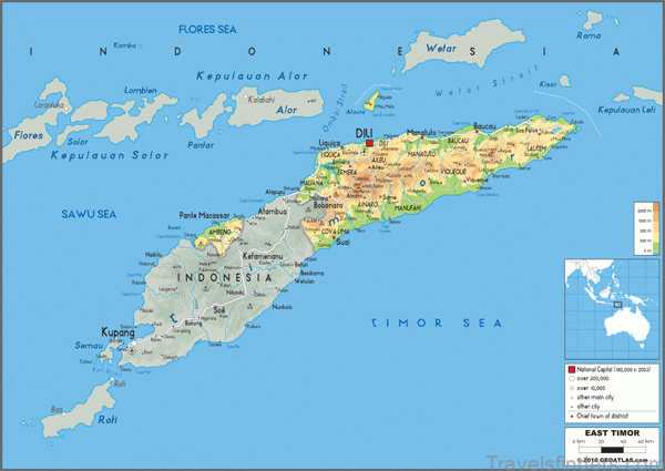 timor leste travel guide for tourists map of timor leste