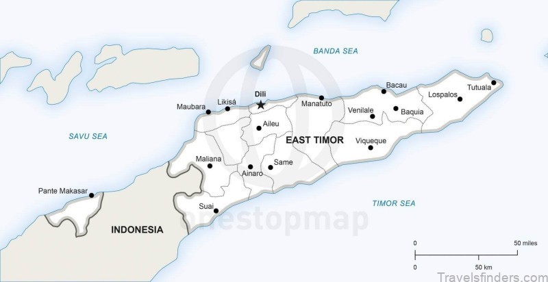 timor leste travel guide for tourists map of timor leste