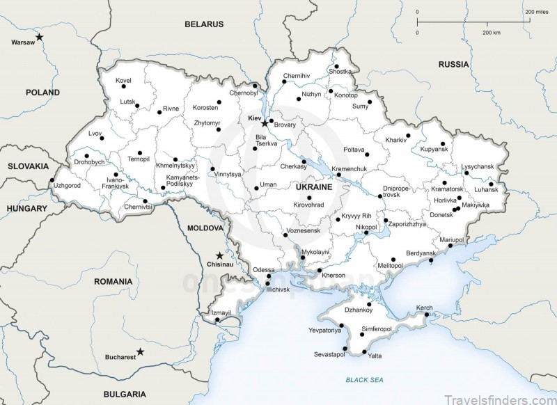 ukraine travel guide map of ukraine