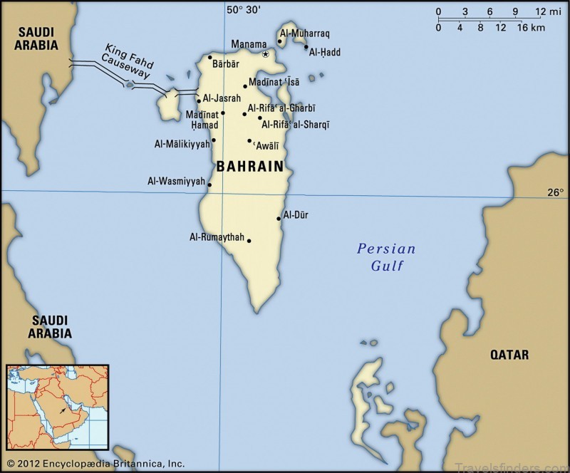 bahrain map a travel guide for tourists 1