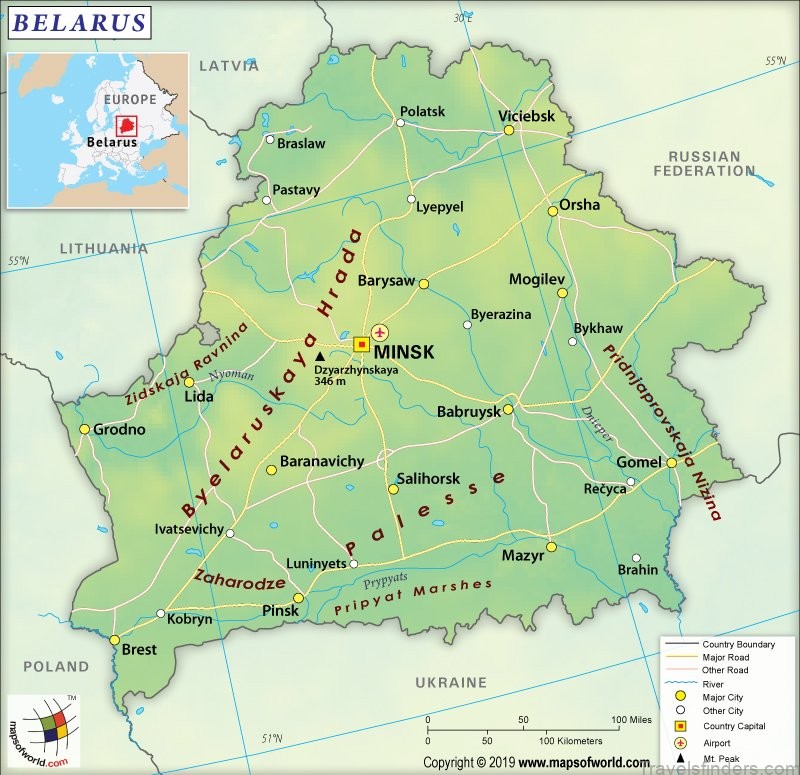 belarus travel guide map of belarus mapa de belarus 5