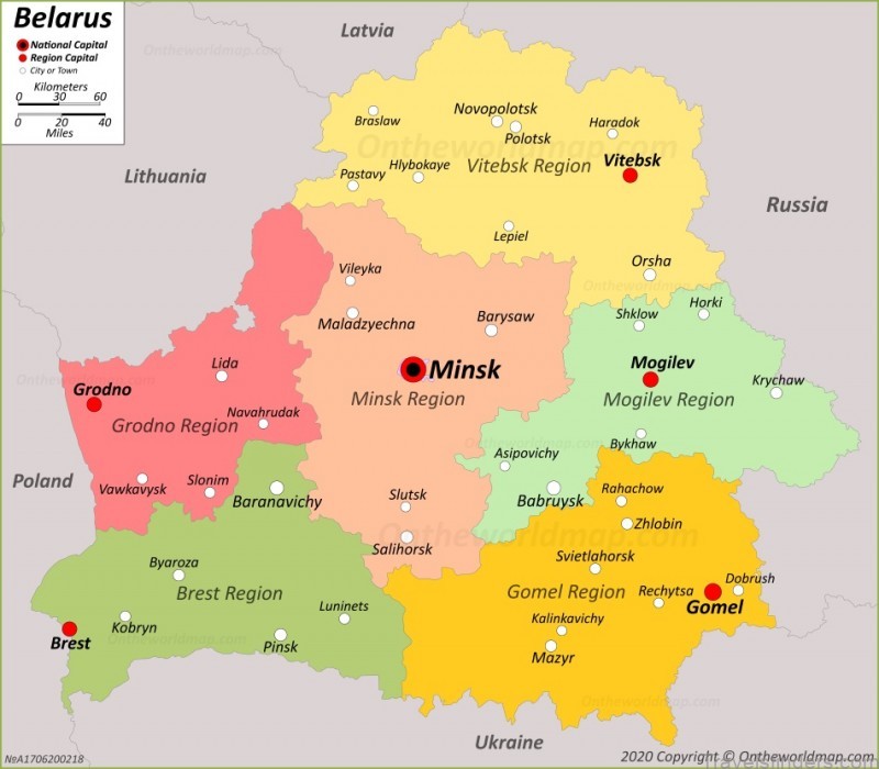 belarus travel guide map of belarus mapa de belarus 6