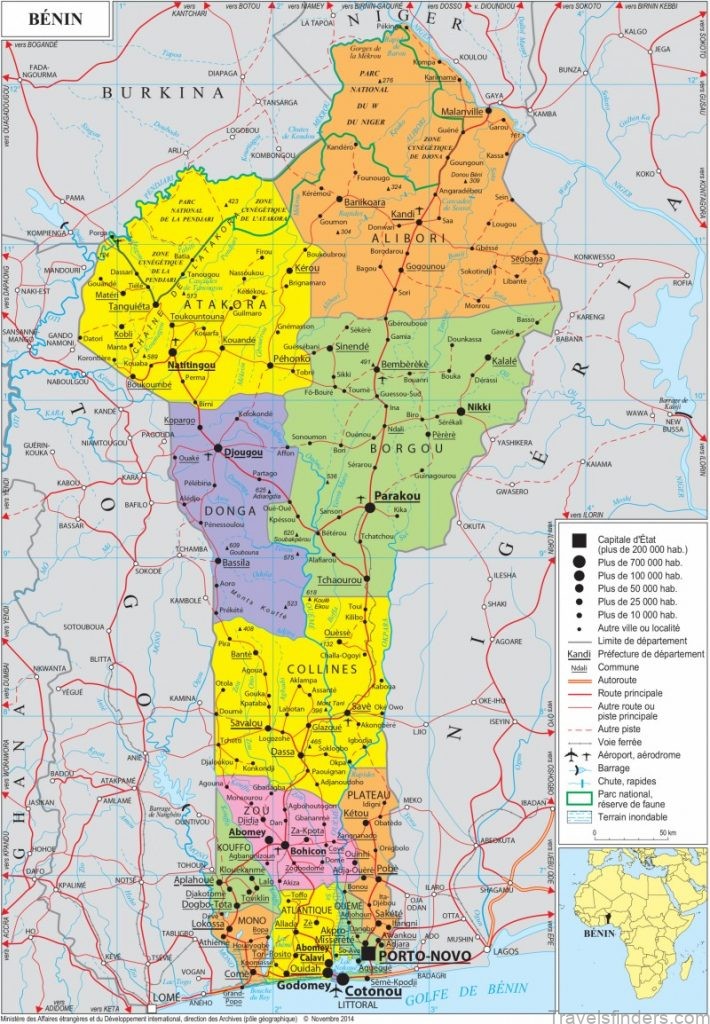 benin travel guide for tourist map of benin 2